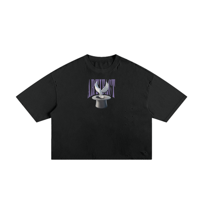 Artifact "Magic Hat" Frayed Cropped Tee